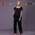 Ladies Stylish Comfy Satin Silk Sleepwear Pajama Set - Image 2
