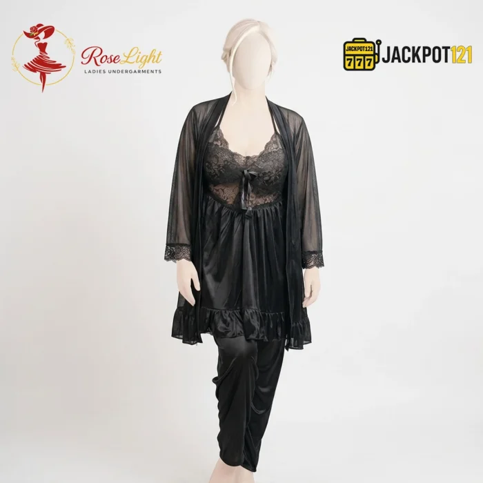Gentle Touch Satin Silk Pajama Set – Premium Soft Luxury Sleepwear - Image 12