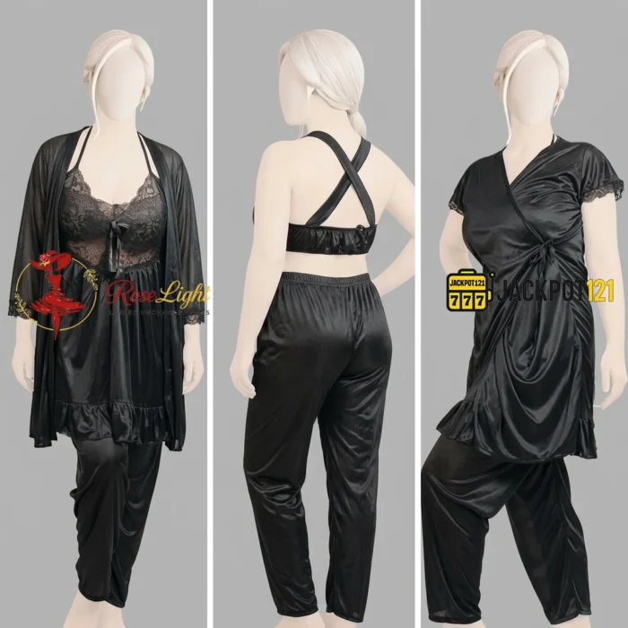 Gentle Touch Satin Silk Pajama Set – Premium Soft Luxury Sleepwear - Image 13