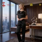 Luxury Satin Silk Smooth Pajama Set – Soft Breathable Women’s Sleepwear - Image 14
