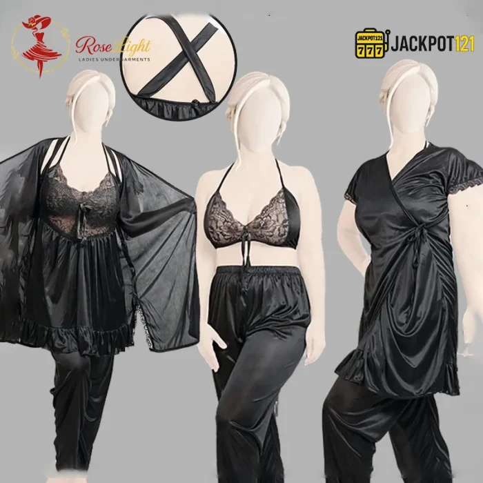 Gentle Touch Satin Silk Pajama Set – Premium Soft Luxury Sleepwear - Image 9