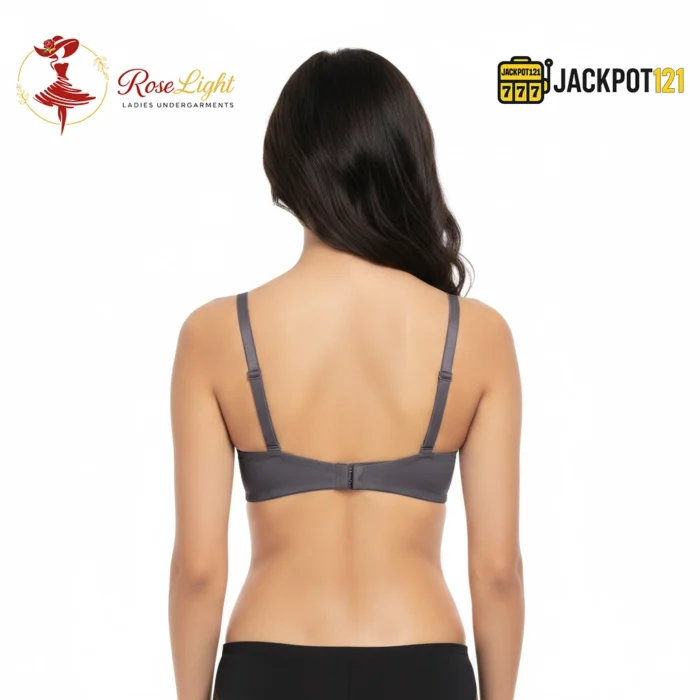 Jersey Cotton Lace Styling Non-Padded Bra - Image 2