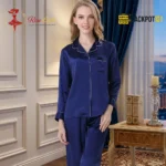 Satin Silk Pajamas Set V-Neck Notched Collar – Luxury Women’s Sleepwear - Image 13