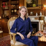 Satin Silk Pajamas Set V-Neck Notched Collar – Luxury Women’s Sleepwear - Image 15