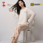 Check Printed Comfort Soft Cotton Night Set – Full Sleeve Pajama Suit - Image 3