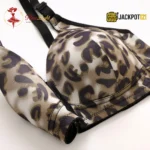 Cheeta Printed Front Open Padded Bra - Image 7