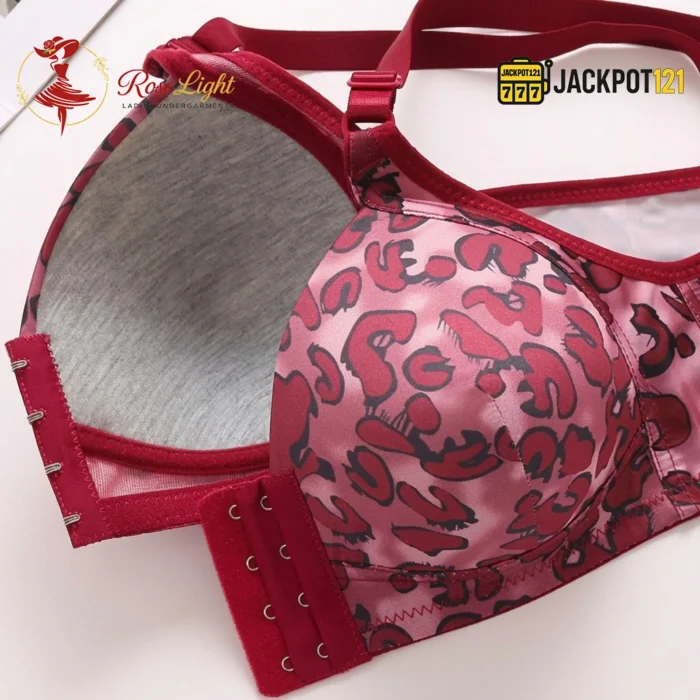 Cheeta Printed Front Open Padded Bra - Image 11