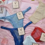 Crystal Mesh Comfort Thong Panties