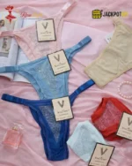 Crystal Mesh Comfort Thong Panties