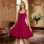Elegant Frock Style Nighty for Women – Soft Satin Silk Luxury Sleepwear