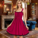 Elegant Frock Style Nighty for Women – Soft Satin Silk Luxury Sleepwear - Image 2