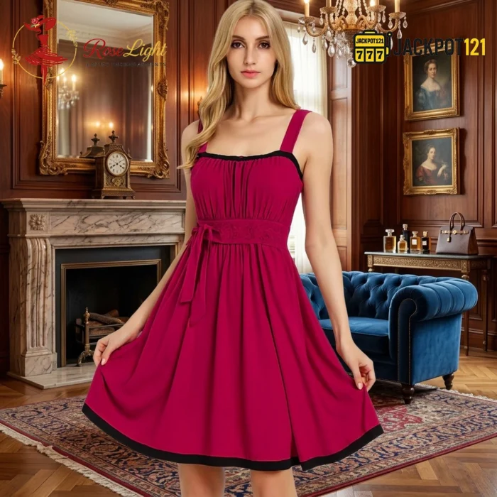Elegant Frock Style Nighty for Women – Soft Satin Silk Luxury Sleepwear - Image 2