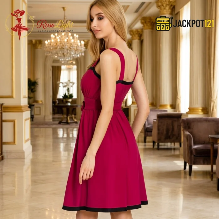 Elegant Frock Style Nighty for Women – Soft Satin Silk Luxury Sleepwear - Image 7