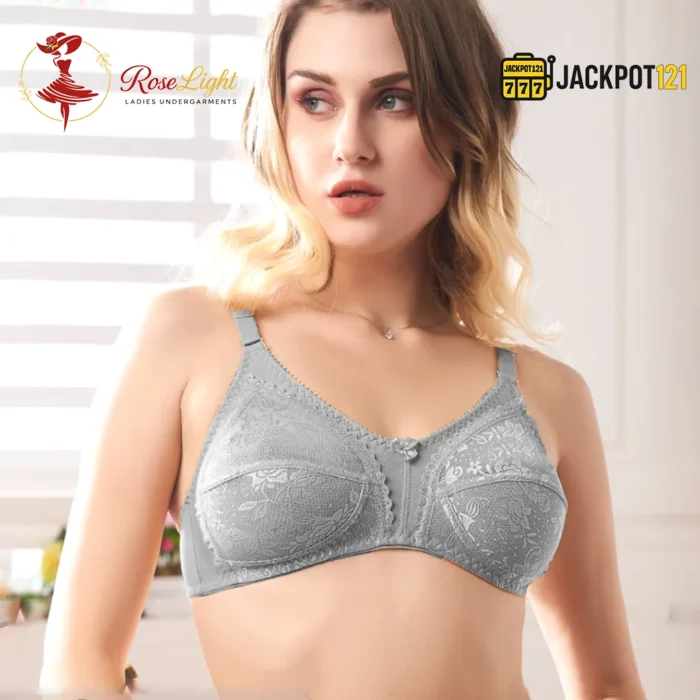 Embroidered See Through Non Wired Bra - Image 3