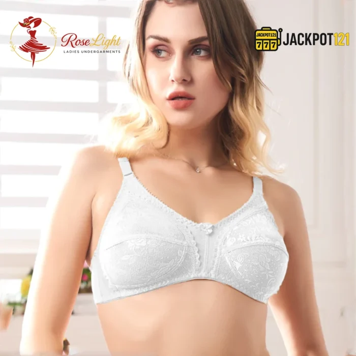 Embroidered See Through Non Wired Bra - Image 4