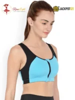 Front Open Zipper Comfortable Sports Bra - Image 2