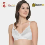 Full Coverage Lace Trim Non Padded Unlined Bra - Image 9