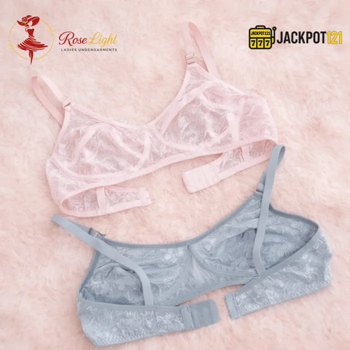 Full Net Mesh See Through Bra - Image 4