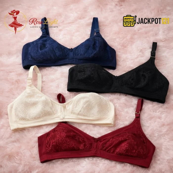 Half Net Jersey Soft Breathable Bra - Image 2