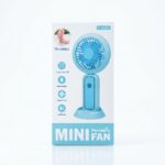 JL-8832 Rechargeable Portable Mini Fan with LED Light – Type-C USB, 3 Speed Quiet Cooling Fan