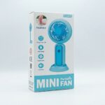 JL-8832 Rechargeable Portable Mini Fan with LED Light – Type-C USB, 3 Speed Quiet Cooling Fan - Image 4