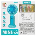JL-8832 Rechargeable Portable Mini Fan with LED Light – Type-C USB, 3 Speed Quiet Cooling Fan - Image 6