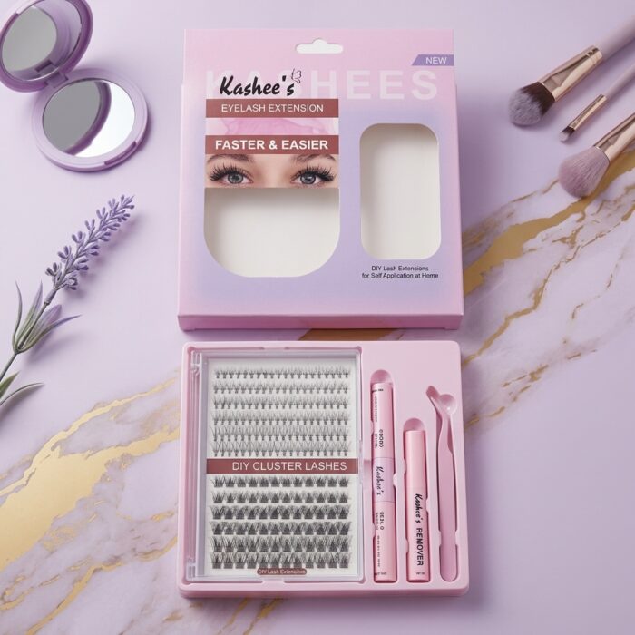 Kashee’s Permanent Eyelash Extension Set – Professional Long Lasting Volume Lash Kit for Dramatic Eye Makeup - Image 2