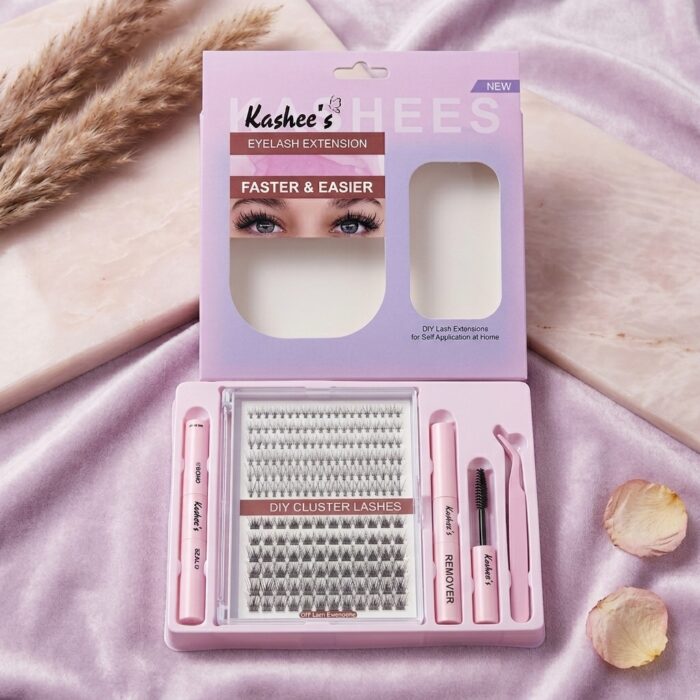 Kashee’s Permanent Eyelash Extension Set – Professional Long Lasting Volume Lash Kit for Dramatic Eye Makeup - Image 3