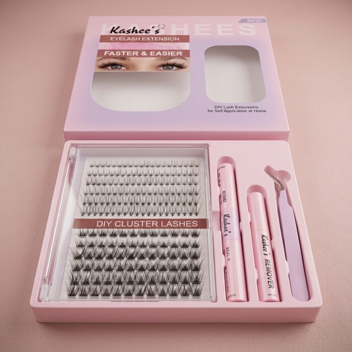 Kashee’s Permanent Eyelash Extension Set – Professional Long Lasting Volume Lash Kit for Dramatic Eye Makeup - Image 4