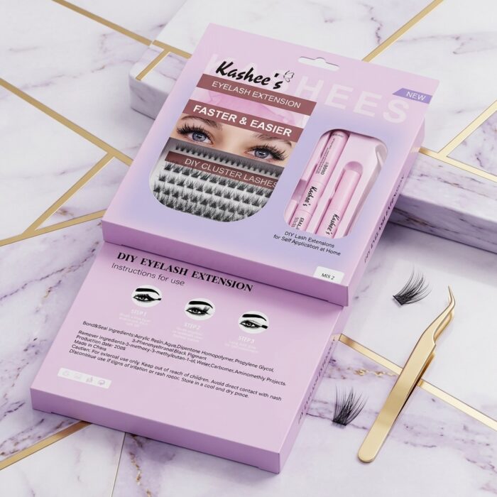 Kashee’s Permanent Eyelash Extension Set – Professional Long Lasting Volume Lash Kit for Dramatic Eye Makeup - Image 9