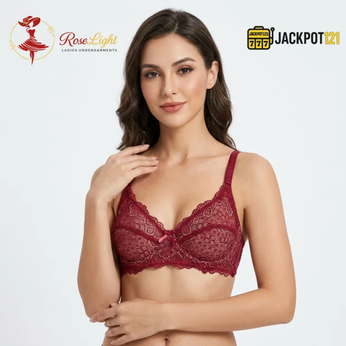 Lace Design Non-Padded Non-Wired Bra - Image 5