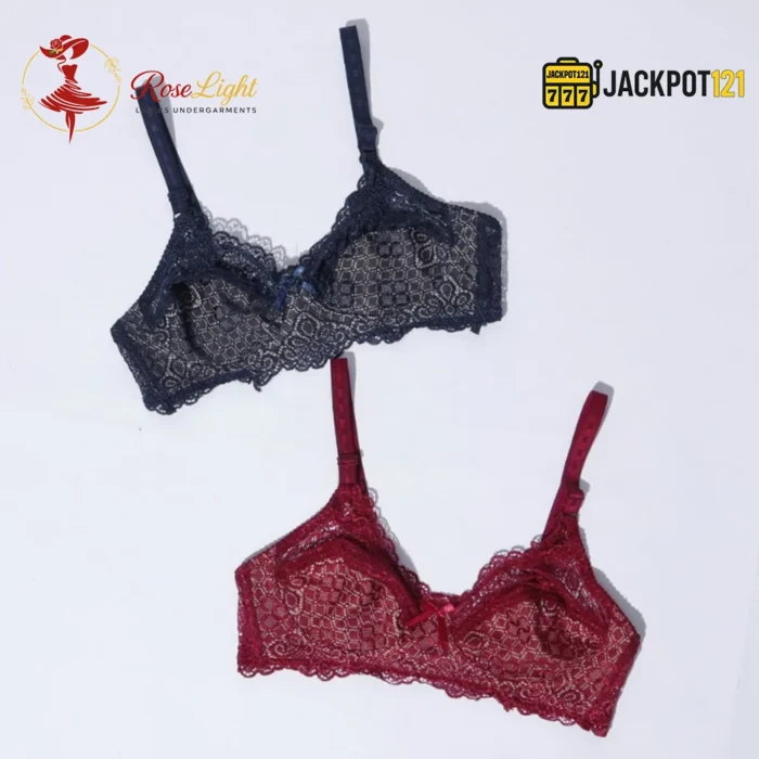 Lace Design Non-Padded Non-Wired Bra - Image 6