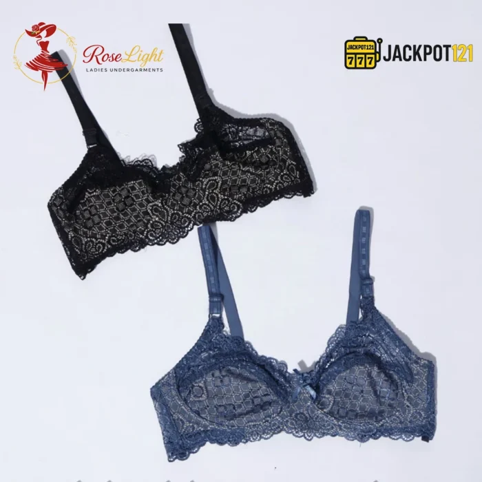 Lace Design Non-Padded Non-Wired Bra - Image 7