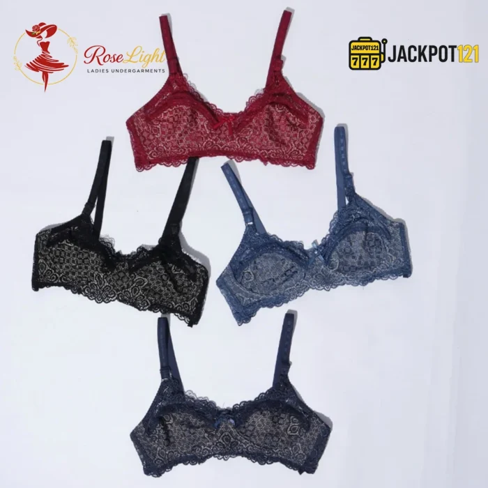 Lace Design Non-Padded Non-Wired Bra - Image 9