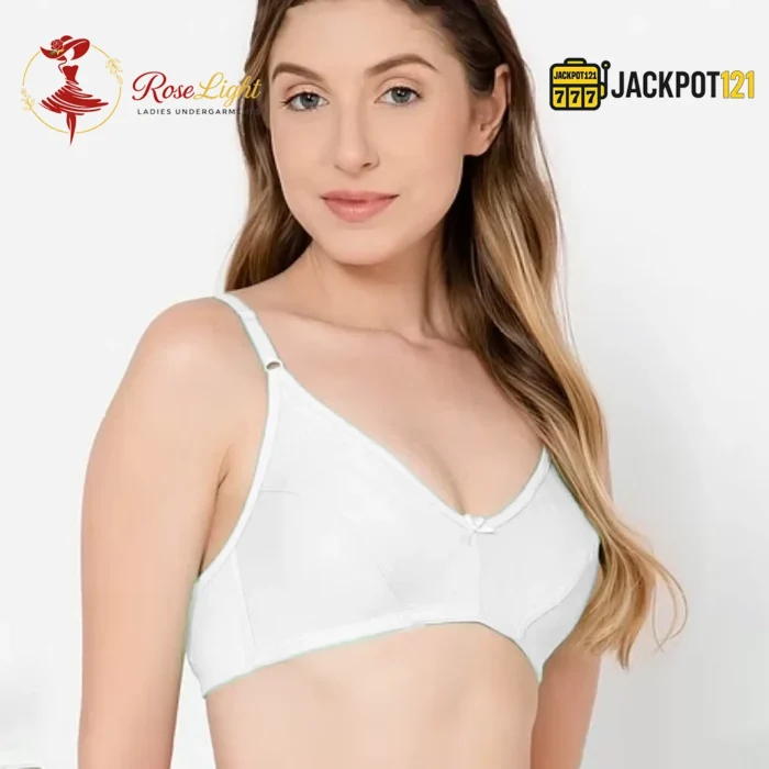 Lace Trim Non Padded Cotton Bra (Softy Bra) - Image 2