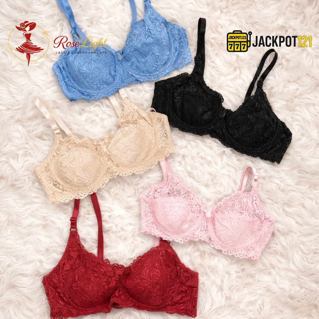 Ladies Floral Lace Design Wired Thin Padded Bra 01 Ladies Floral Lace Design Wired Thin Padded Bra - Image 1