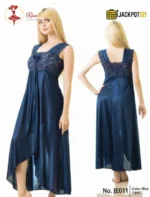 Ladies Stylish Lace Design Comfy Long Nightdress - Image 2