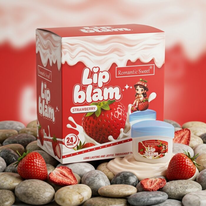 Lip Blam Strawberry Flavour Vaseline – Long Lasting Moisturizing Lip Balm for Soft & Smooth Lips - Image 2