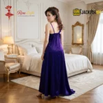 Ladies Satin Silk Beautiful Comfy 2-Pcs Nightwear Lingerie - Image 6