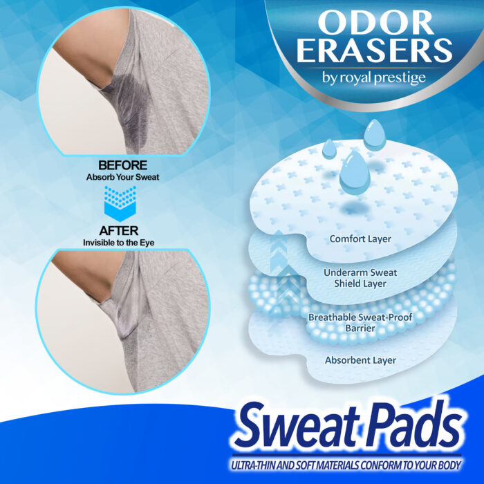 Odor Erasers Cologne Scented Underarm Sweat Pads – Sweat Protection for Men (12 Pads Set) - Image 4
