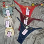 Pack of 2 Chain-Detail Nylon Thong Panties