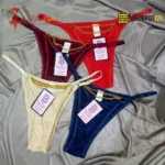 Pack of 2 Chain-Detail Nylon Thong Panties - Image 2