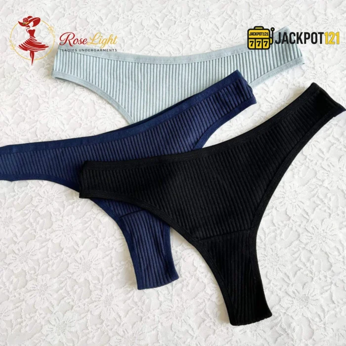 Pack of 2 Jersy Cotton Essential Thongs - Image 2