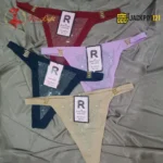 Pack of 2 Jewels-Decorated Nylon Thong Briefs