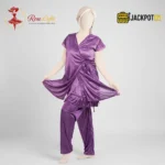 Gentle Touch Satin Silk Pajama Set – Premium Soft Luxury Sleepwear - Image 3