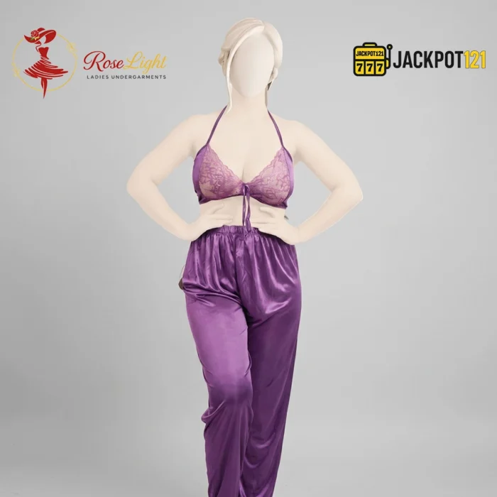 Gentle Touch Satin Silk Pajama Set – Premium Soft Luxury Sleepwear - Image 4