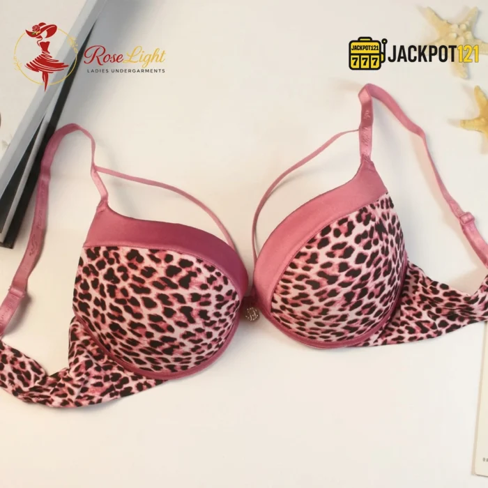 Push Up Leopard Printed Padded Bra - Image 6