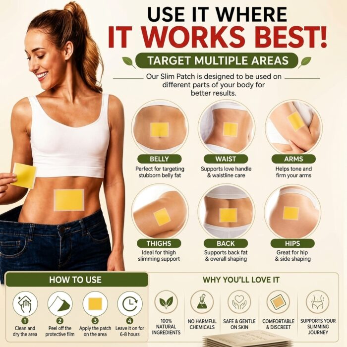 Royal Prestige Yellow Slim Patch – Herbal Slimming & Detox Body Patch (30 Patches) - Image 7