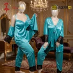 Elegant Nightie Satin Silk Smooth Pajama Set – Luxury Soft Lounge & Sleepwear