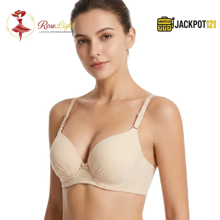 Soft Nylon Thin Padded Comfy Wired Bra - Image 9